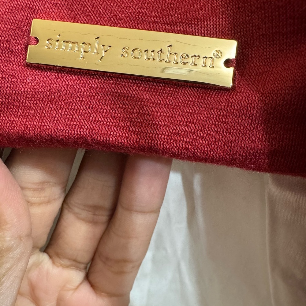 NWT Simply Southern Red 'Merry' Sweatshirt Dress - Picture 6 of 10